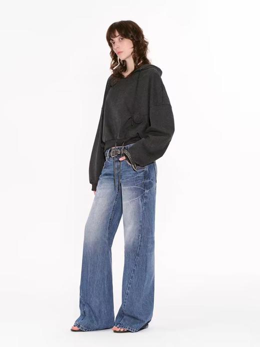 出逃赤岗西/24AWS10/立体玫瑰连帽卫衣 商品图1