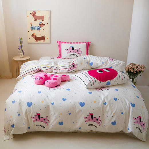 顶柔全棉高密卡通毛巾绣印花四件套-TJ1536 商品图3