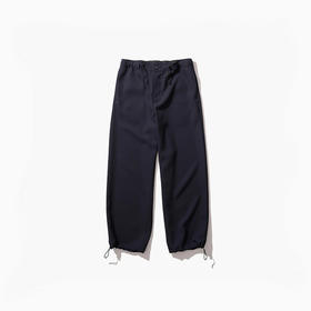 ATON BACK SATIN UTILITY PANTS 缎纹羊毛宽松工装长裤