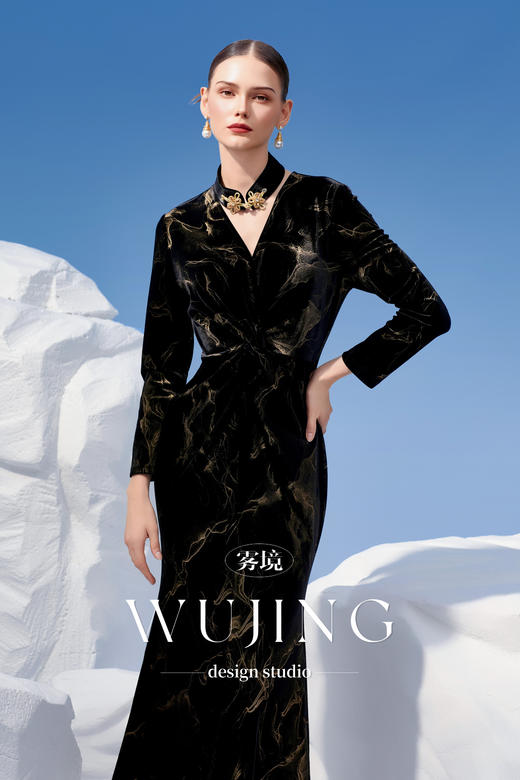 22078 古潼怀金 丝绒面料领花 商品图5