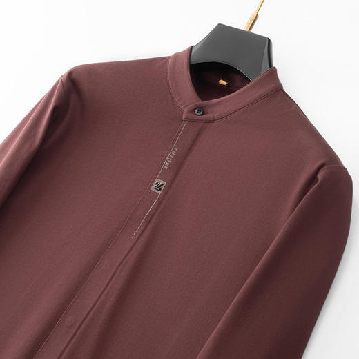 【新中式小立领】【新款DDP】大依优型大码长袖衬衫男装加肥加大体恤大号上衣胖子休闲商务 商品图4