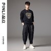 PINLI品立2024秋季新款炫彩大象烫钻套头卫衣男士休闲宽松上衣潮BG243109029 商品缩略图1