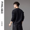 PINLI品立2024秋季新款男装圆领宽松落肩字母卡通烫钻套头卫衣潮BG243109032 商品缩略图3