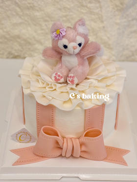 #复古蝴蝶结蕾丝花边 #迪士尼 玲娜贝儿 公主/梦幻场景/小仙女最爱 忌廉蛋糕（默认自提，收费配送请联系客服）