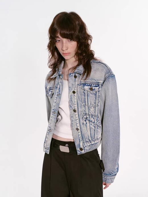 出逃赤岗西/24AWW89/美式复古做旧水洗牛仔外套 商品图2