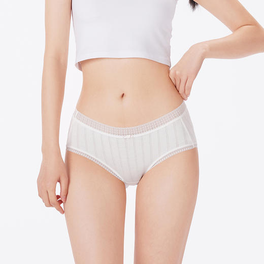 都市丽人内裤舒肤棉三角裤50支棉提花女士内裤LKT2B2 商品图1