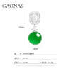 GAONAS高纳仕 倚春娇 仿真翡翠帝王绿色圆珠耳环设计款贵气 商品缩略图3