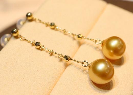 南洋金珍珠仙女链款耳线9-10mm 商品图2