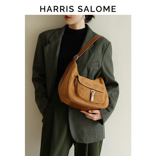 Harris Salome磨砂系列帆船包弯月设计大容量托特包 商品图4