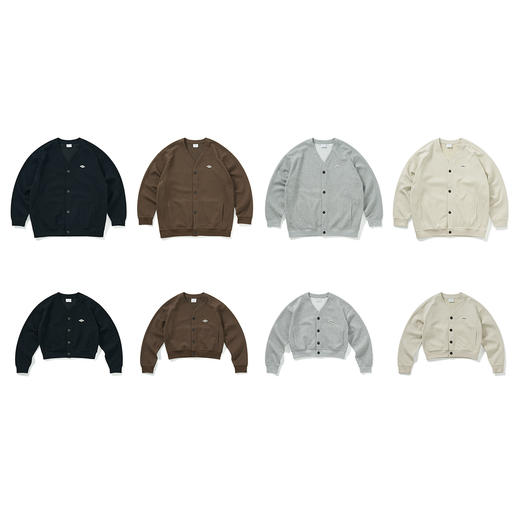 714street潮牌V领开衫外套男女2024春秋新款情侣装休闲复古卫衣 商品图4