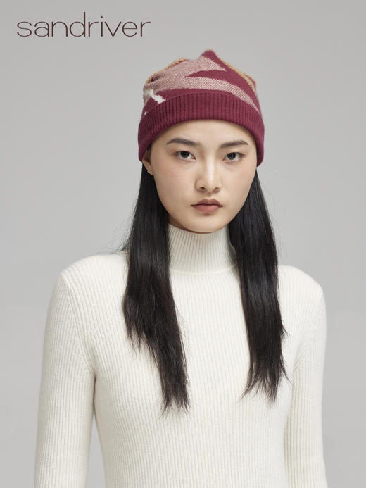 青海羊绒针织帽子SJF96P629N 商品图2