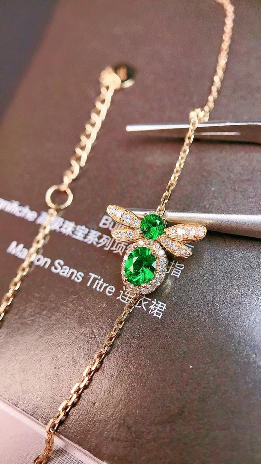 18k金镶祖母绿手链 0.33ct 商品图3