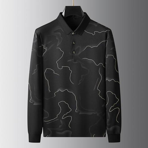 【新款DDA】大依优型大码长袖Polo衫翻领加肥加大肥佬休闲商务宽松透气上衣打底 商品图2