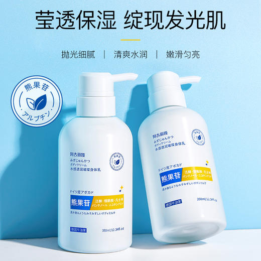【多重护肤成分养成少女漫画肌】阿古丽娅水感透润璀璨身体乳，4重保湿矩阵加乘修护，滋润保湿嫩滑肌肤熊果苷身体护理QQ 商品图0
