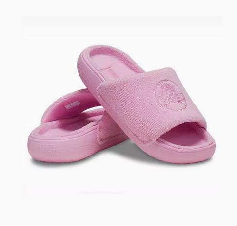 CROCS洞洞鞋 经典绒绒凉拖 常青绿209962-3WH 商品图1