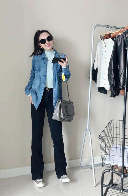 小众原单100天丝牛仔衬衫百搭显瘦款 商品图12