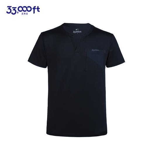 33000FT男士速干t恤夏季v领短袖户外运动跑步透气轻薄速干T恤 商品图2