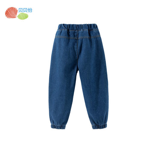贝贝怡【软糯牛仔】春秋新款童装百搭时尚休闲裤子儿童宽松学生束腿长裤ZB3DK075 商品图8