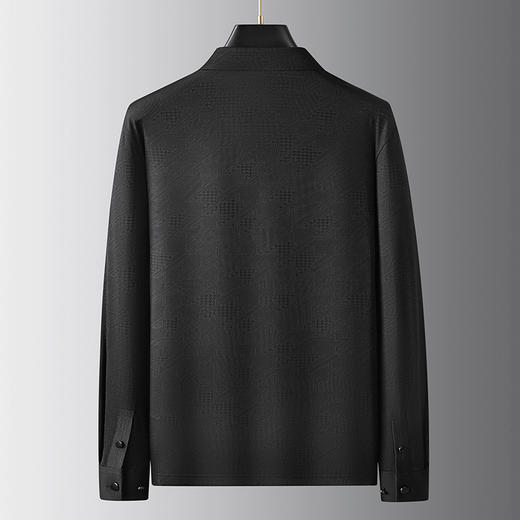 【V领】【新款DDA】大依优型大码长袖Polo衫翻领加肥加大肥佬休闲商务宽松透气上衣打底 商品图5