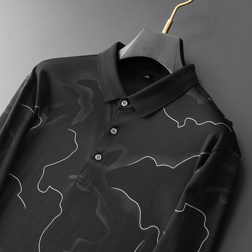 【新款DDA】大依优型大码长袖Polo衫翻领加肥加大肥佬休闲商务宽松透气上衣打底 商品图4