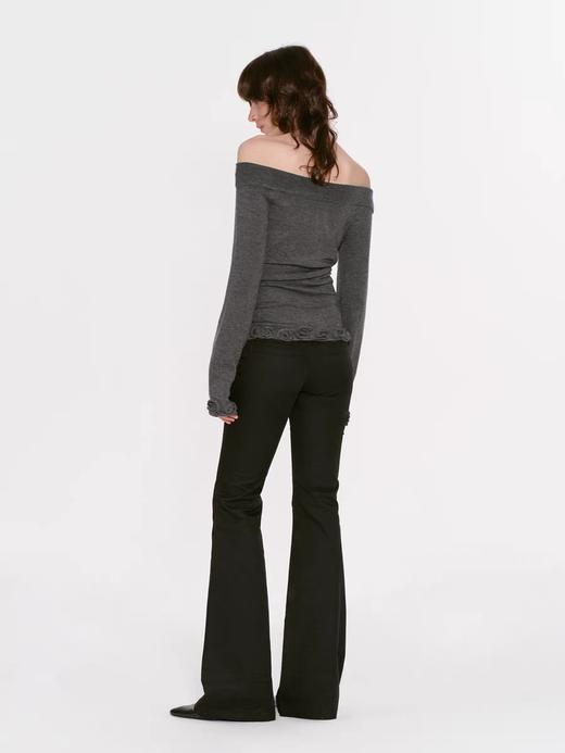 出逃赤岗西/24AWK106/黑色索罗娜喇叭裤 商品图1