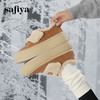 Safiya/索菲娅2024冬季奶呼呼厚底加绒保暖懒人魔术贴毛毛鞋 SF44112080 商品缩略图4