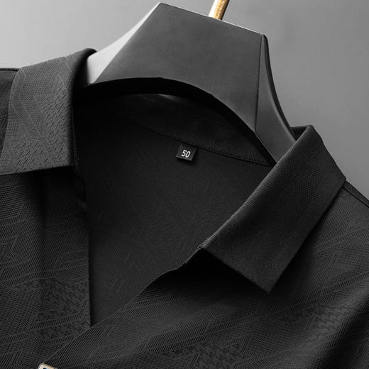 【V领】【新款DDA】大依优型大码长袖Polo衫翻领加肥加大肥佬休闲商务宽松透气上衣打底 商品图3