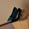 【预售5天】全皮女鞋细跟尖头浅口单鞋羊翻皮韩版时尚气质高跟鞋简约通勤工装ZF&A608 商品缩略图4
