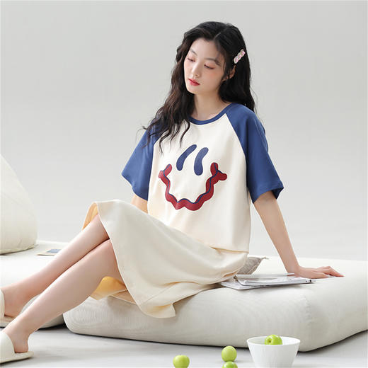 康妮雅女式短袖睡裙 421622548 商品图2