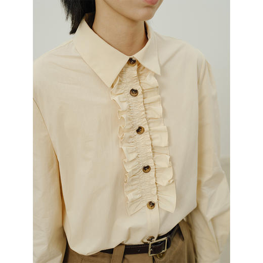 HeyDress法式复古宫廷风衬衫女修身显瘦衬衣设计感长袖上衣 商品图1