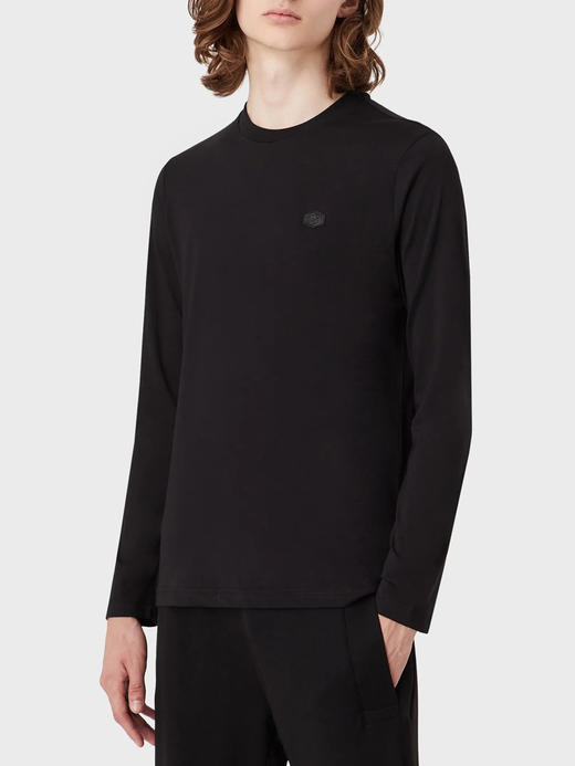 E@ 2024秋季新款 男士 小鹰标长袖圆领T恤 Z-11986 商品图1