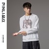 PINLI品立2024秋季新款男士圆领落肩大象烫钻套头卫衣BG243109027 商品缩略图3