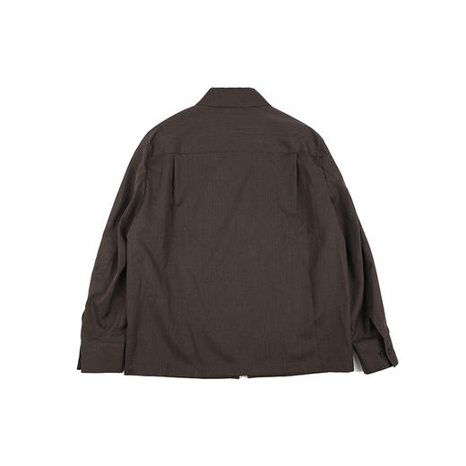 YOKE FRONT ZIP SHIRT BLOUSON 高密度澳洲羊毛垂坠夹克外套 商品图3