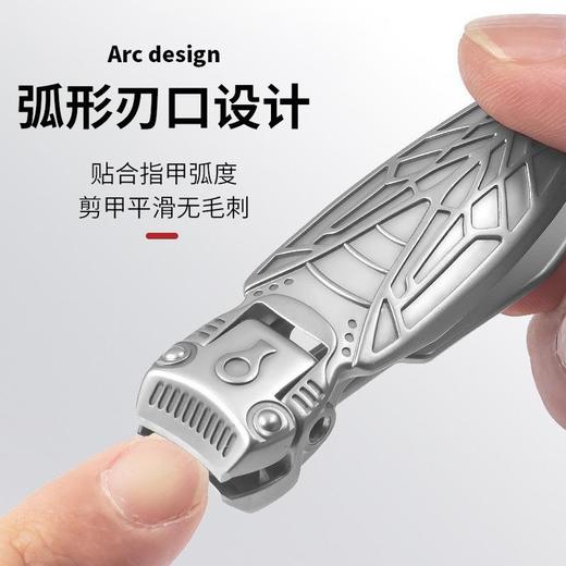 【设计师款金蝉仿生防飞溅】不锈钢禅型大开口指甲钳粉末压铸指甲剪套装修甲刀美甲钳工具 商品图1