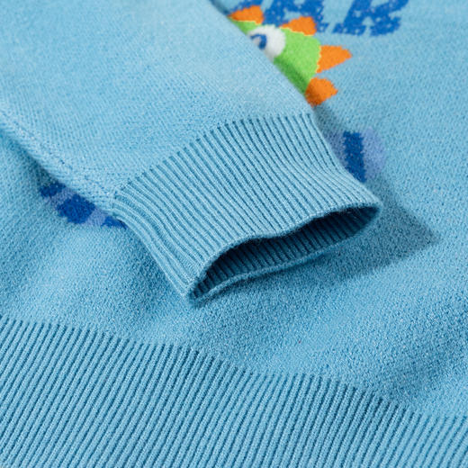 贝贝怡【舒适保暖】2024秋冬童趣卡通休闲宽松圆领宝宝男童针织毛衣ZB3DS068 商品图8