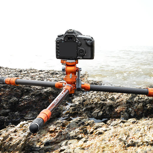 CAVIX｜闪电豹LV254C摄影摄像液压碳纤维快速三脚架单反微单相机便携全景云台视频直播摄影支架 LV-254CB 摄像版 商品图1