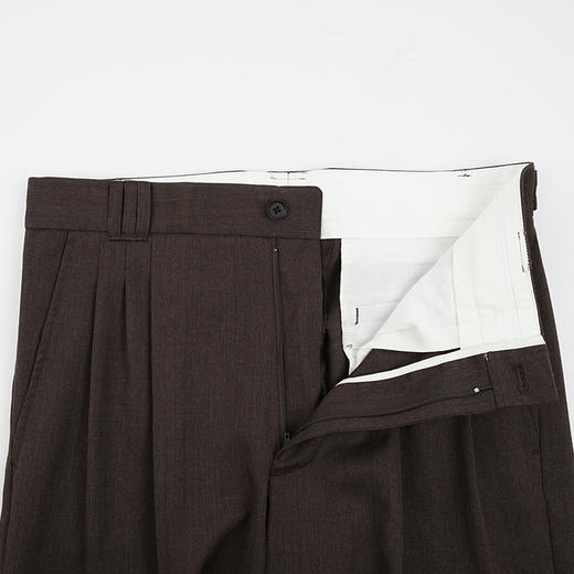 YOKE 3PLEATED WIDE-LEG TROUSERS 高密度澳洲羊毛垂坠阔腿裤 商品图2