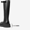 MIO米奥冬季牛皮革骑士靴增高厚底瘦瘦靴质感高级靴子女M245833173 商品缩略图4