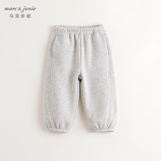 [抗静电]马克珍妮男女童宽松加绒运动裤儿童裤子束脚裤冬装241339 商品图2