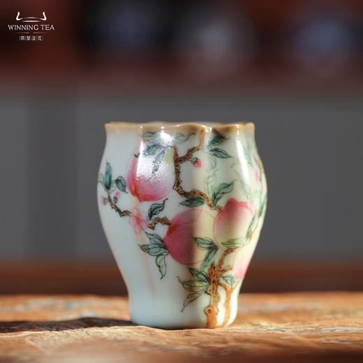 问鼎汝瓷鼎峰系列小佛手杯（五桃）（缺货） 商品图0