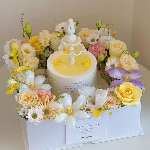 许愿池的秋 | 多比尼花园（鲜花不一定能买到一样的，按色系搭配） 商品图0