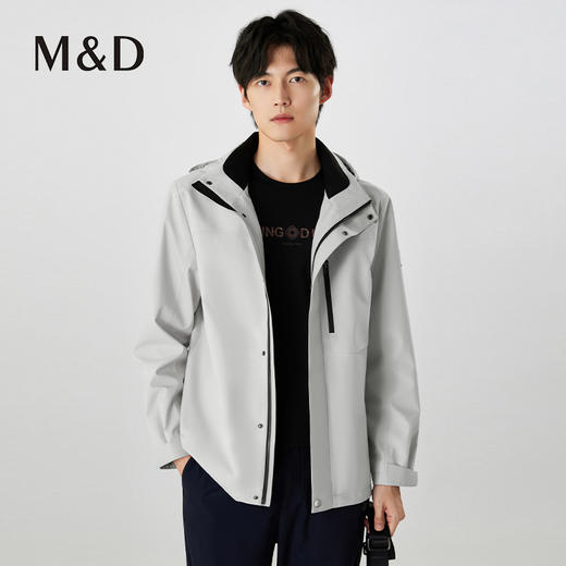 【名盾】冲锋衣式风衣，可拆卸连帽设计，三防黑科技面料MXCL43651B 商品图2