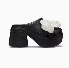 CROCS洞洞鞋 玫瑰人鱼鞋Clog 黑色210367-001