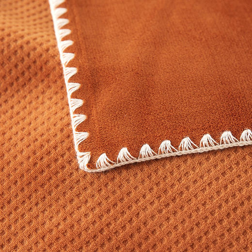 有质检2025新款轻奢华夫格绒毛毯午睡休闲被子素纯色牛奶绒小盖毯 商品图3