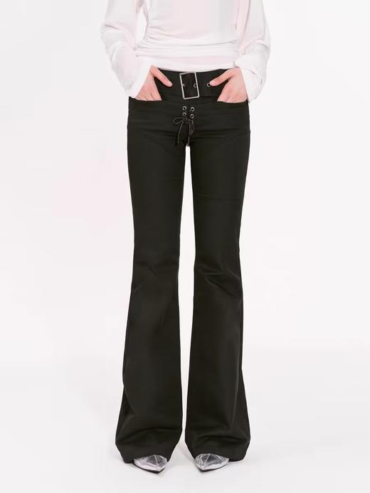 出逃赤岗西/24AWK106/黑色索罗娜喇叭裤 商品图2