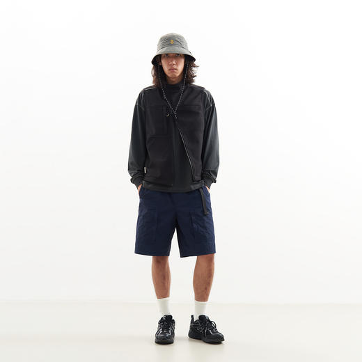 吃茶去chichaqu24秋冬户外防风防泼水斜拉链软壳马甲城市机能运动 商品图3