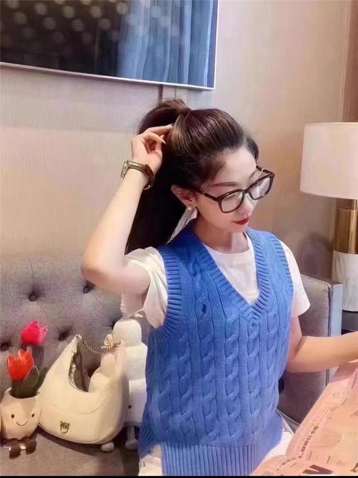 【团购】RL 纯棉针织V领马甲 背心 商品图5