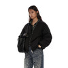 NUTH 黑色宽松可拆卸毛领bomber棉服夹克保暖外套女秋冬 商品缩略图3
