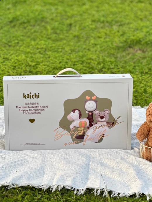 kaichi凯驰安抚玩具新生婴儿手摇铃礼盒可咬安抚抓握宝宝礼物套装 商品图4