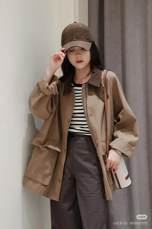 327-9 小禾206款 巴恩风 猎装夹克外套 纯圆正 棉麻薄款 我穿38宽松 商品图8